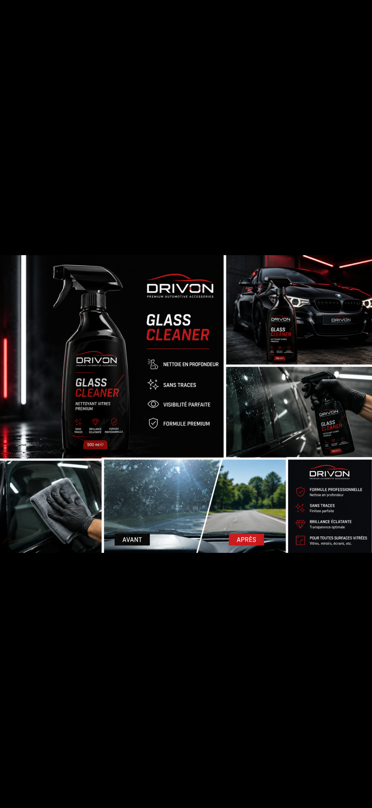 DRIVON Glass Cleaner Nettoyant Vitres Premium